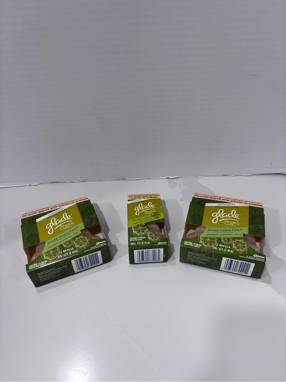 Glade Spiced Citrus Grove Chic 5 PlugIns Refills Discontinued Ltd Edition